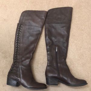 Vince Camuto Lace Up Tall Boots Size 8.5
